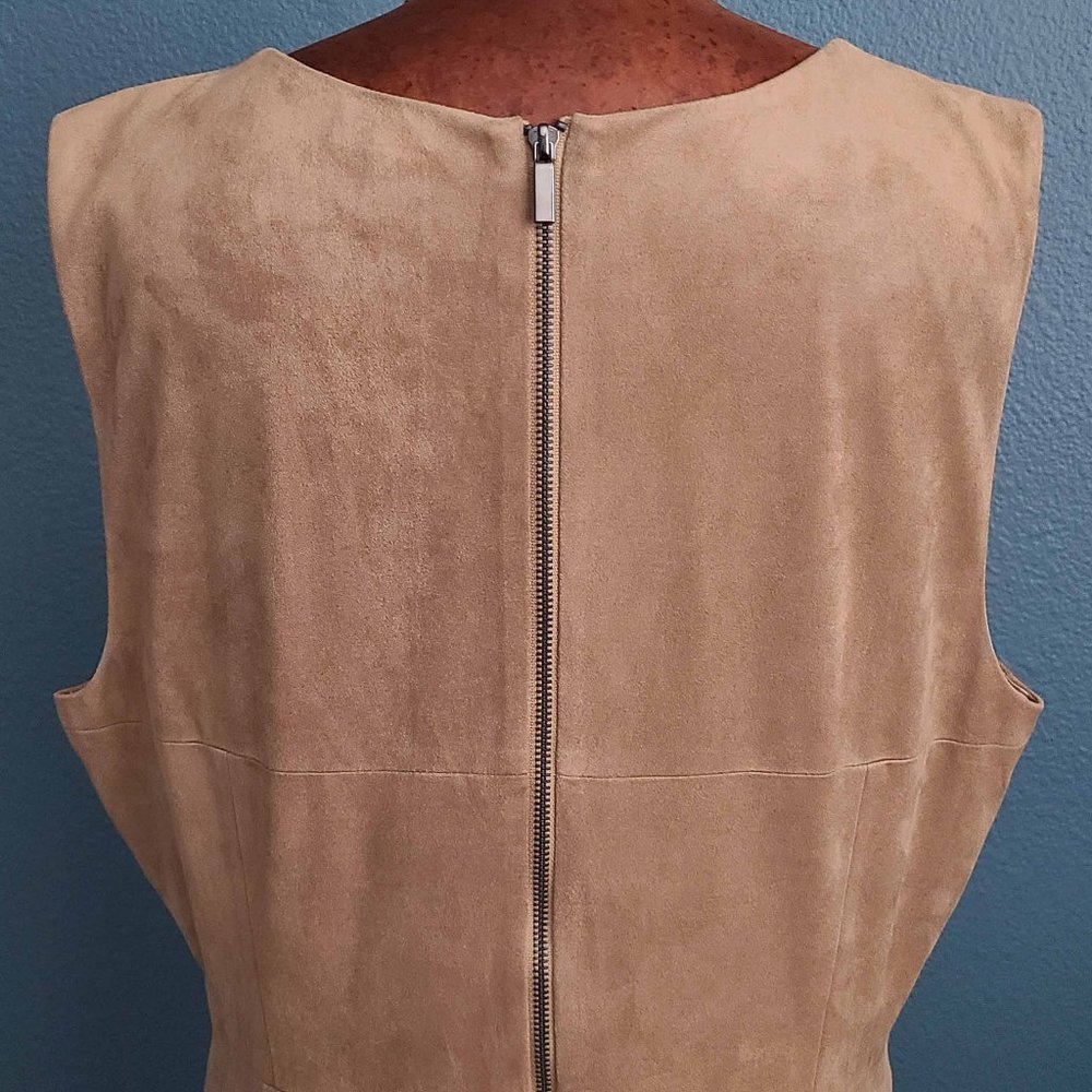 ALFANI ~ Fit & Flare Faux Suede Dress ~ 18 - Picture 6 of 12